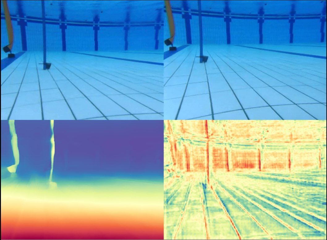 StereoAdapter depth map on underwater scene