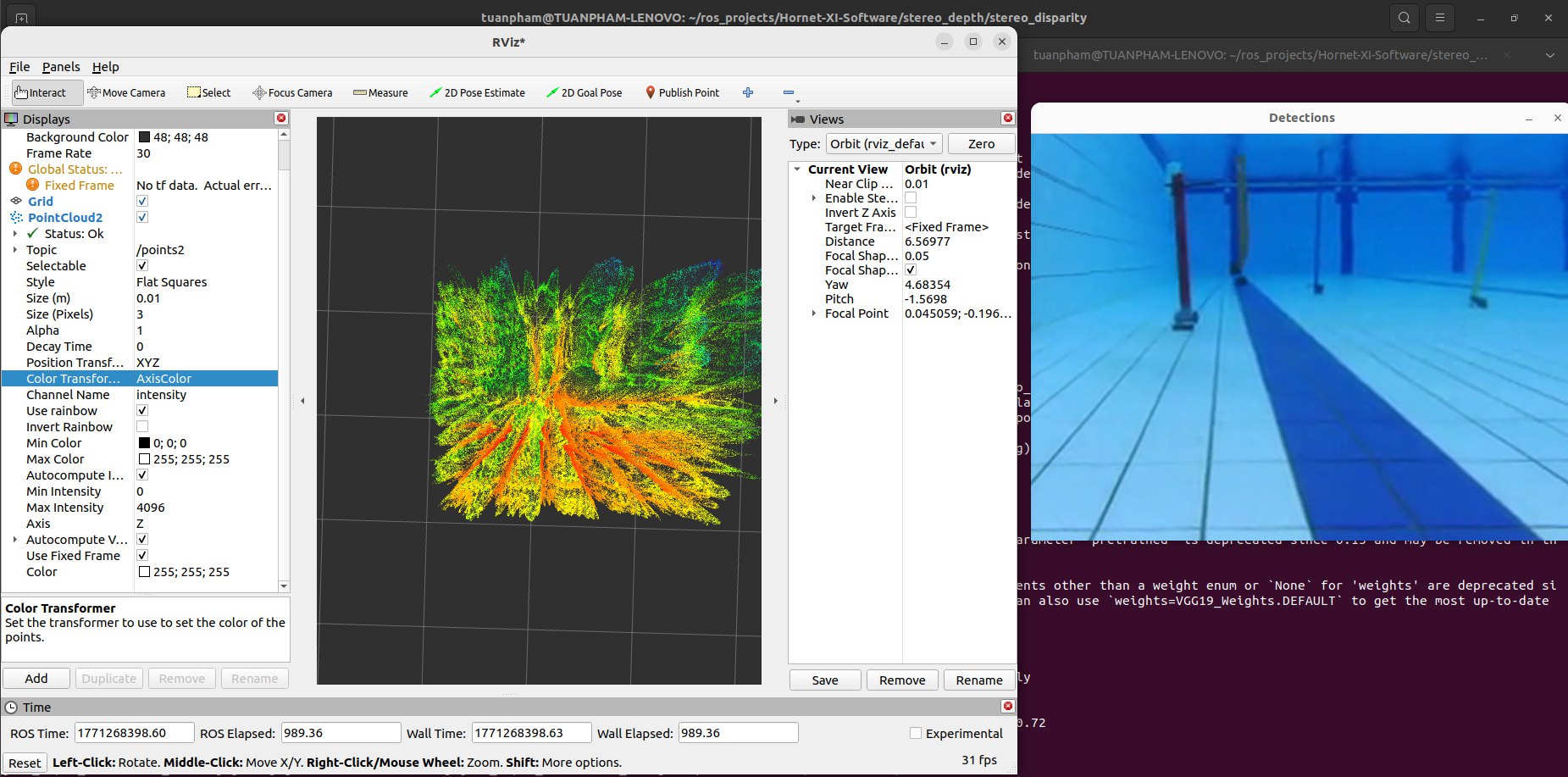 Generated 3D point cloud from StereoAdapter